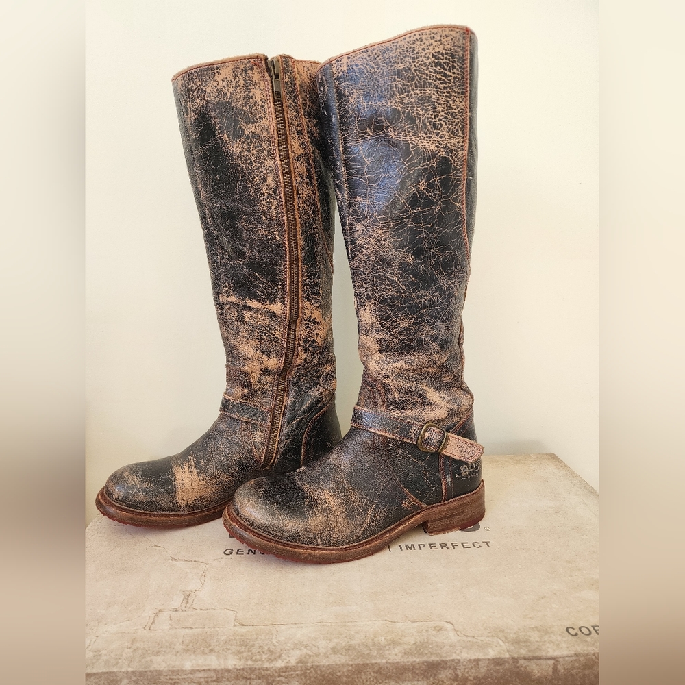 Bed Stu Glaye boots, Black Lux Size 9